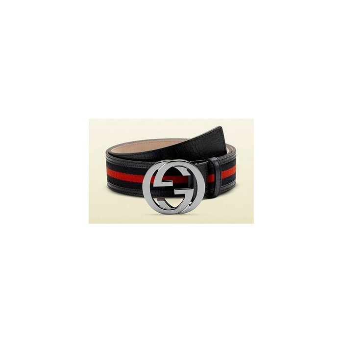 Ceinture noire et rouge pour femmes